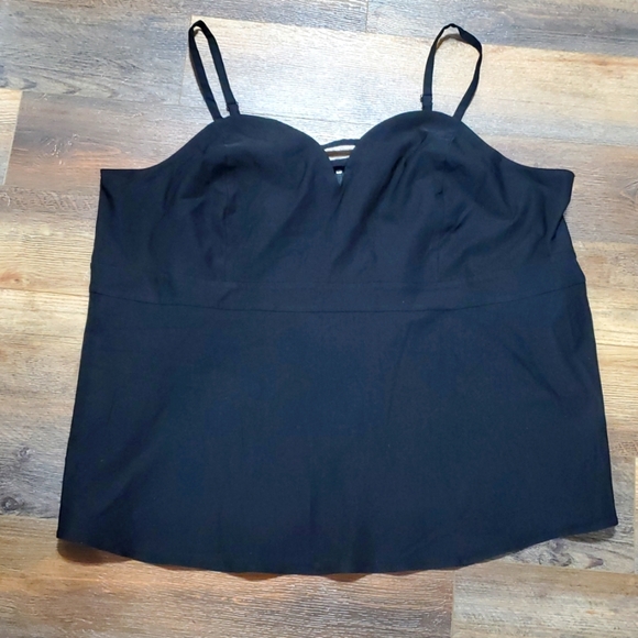 Torrid NWT black bengaline peplum cami top - Picture 1 of 7